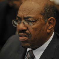 Omar Hassan Ahmad al-Bashir, president of Sudan, sits in the Plenary Hall of the United Nations (UN) building in Addis Ababa, Ethiopia, during the 12th African Union (AU) Summit.