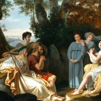 Lafond_Sappho_and_Homer Charles Nicolas Rafael Lafond (1774–1835): Sappho sings for Homer,